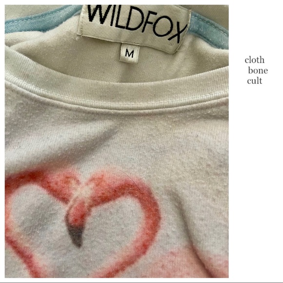 WILDFOX 💋🦊 Flamingo Heart SWEATSHIRT - Picture 7 of 7